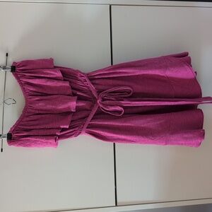 Express - Strapless Ruffle Mini Dress - Medium